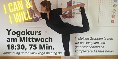 Yogakurs - vorhandenes Yogazubehör: Stühle - Hamburg-Stadt Eimsbüttel - Yoga-Haltung.de