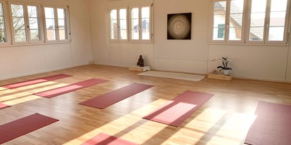 Yogakurs - Ausstattung: Yogabücher - Schweiz - Kursraum "Tara" - Ananda Oedipe satyam Yoga Zentrum