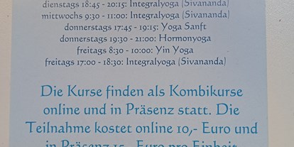 Yogakurs - Yogastil: Hatha Yoga - Budenheim - Meine Kurse 🕉️💝🙏 - Ursula Owens