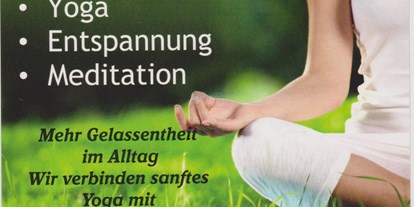 Yogakurs - geeignet für: Anfänger - Brandenburg - Der Ausgangspunkt ist das nach Innen schauen.
Die Außenwelt loslassen und die Aufmerksamkeit in den Körper lenken, dann ist ein Weg um innere Ruhe zu gewinnen - Margarita