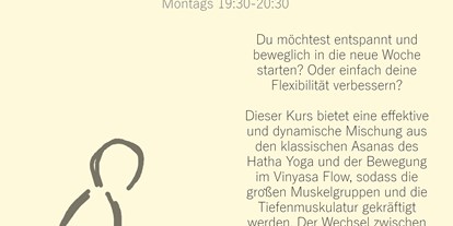 Yogakurs - Kurssprache: Englisch - Bremen - STRETCH & RELAX  montags 19:30-20:30 - Kristina Terentjew