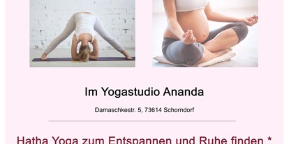 Yogakurs - Erreichbarkeit: gut zu Fuß - Baden-Württemberg - Neue KUrse ab Januar / Februar 2023 - Hatha Yoga zum Entspannen und Ruhe finden mit Klang
