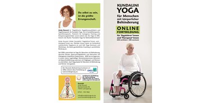 Yogakurs - Region Schwaben - ONLINE Fortbildung – Kundalini Yoga für Menschen mit körperlicher Behinderung