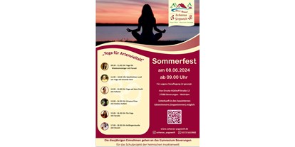 Yoga course - geeignet für: Anfänger - Sommerfest, Kreis Höxter, Beverungen-Wehrden, kostenlose Yogastunden auf Spendenbasis - Sommerfest - Yoga für Artenvielfalt