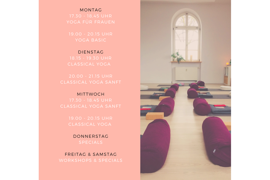 Yoga: Stundenplan für deine Yogazeit - Nina Gutermuth