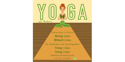 Yogakurs - Art der Yogakurse: Probestunde möglich - Mecklenburgische Schweiz - Sladjana Ivanovic