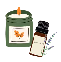 Duftkerze, ätherisches Öl