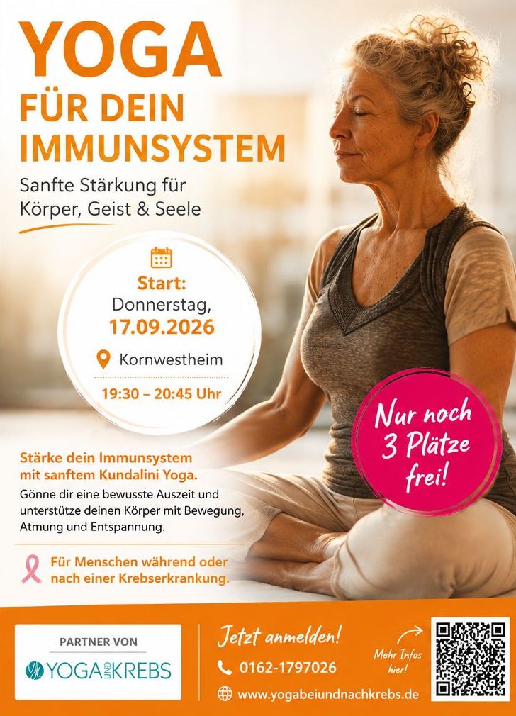 Strengthen your immune system with yoga during and after cancer – mindfully through autumn - Yoga bei und nach Krebs – Immunsystem stärken & neue Kraft schöpfen | 8 Wochen 