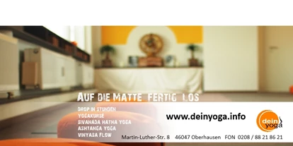 Yoga course - Art der Yogakurse: Geschlossene Kurse (kein späterer Einstieg möglich) - Germany - Yogaraum - deinyoga oberhausen
