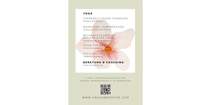 Yoga course - Art der Yogakurse: Offene Yogastunden - Saarland - Yoga & Psyche: Therapeutischer Yogakurs in Saarbrücken