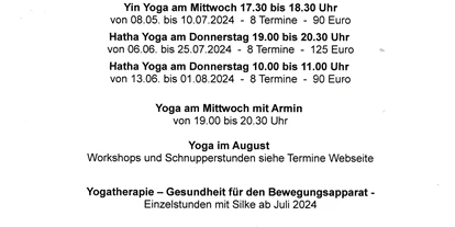 Yogakurs - Art der Yogakurse: Offene Kurse (Einstieg jederzeit möglich) - Deutschland - Yogawerkstatt                          Silke Weber