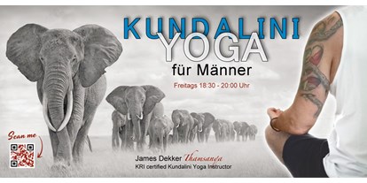 Yoga course - Kurse für bestimmte Zielgruppen: Kurse nur für Männer - Köln, Bonn, Eifel ... - Aktueller Flyer - Kundalini Yoga in Bergisch Gladbach mit James