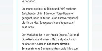 Yoga course - Ausstattung: Umkleide - Sonnengrüße von Mini bis Maxi 