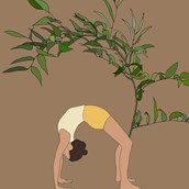 Yoga - Iyengar-Yoga im Studio Sportsfreundin Neuss. Illustration: Svenja Karstens - Sportsfreundin Neuss- Fitnessstudio + Pilates & Yoga für Frauen