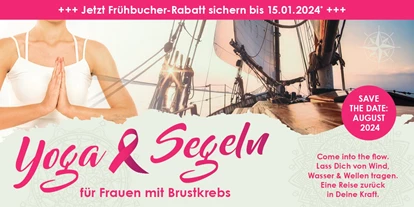 Yogakurs - gesprochene Sprache(n): Deutsch - Schwäbische Alb - Yoga & Segeln - Speziell für Frauen mit Krebserfahrung - August 2024