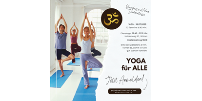 Yoga course - Mitglied im Yoga-Verband: BYV (Der Berufsverband der Yoga Vidya Lehrer/innen) - Köln, Bonn, Eifel ... - Yoga für Alle