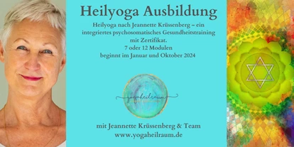 Yoga course - Inhalte für Zielgruppen: Dickere Menschen - Germany - Heilyogalehrerinnen Ausbildung - Eine intensive Reise durch die 7 Chakren mit Heilyoga nach Jeannette Krüssenberg