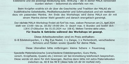 Yoga course - Erreichbarkeit: gut mit dem Auto - Germany - DIY Workshop - Make a little Wish - Mala Workshop Marbach am Neckar 