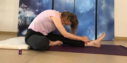 Yoga course - vorhandenes Yogazubehör: Meditationshocker - Lorsch - Janu Sirsasana - Tatjana Heßler-Dörre