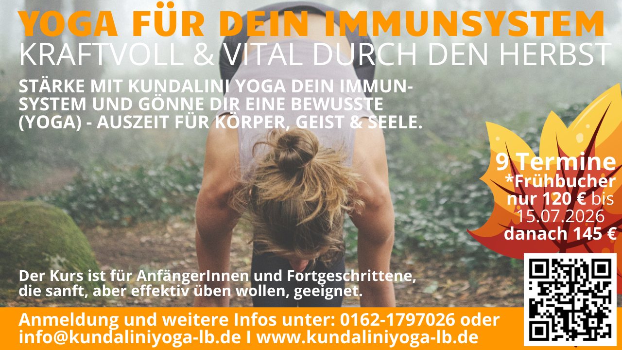 Yoga - Dein Immunsystem mit Yoga im Herbst stärken - S-Hofen 18 Uhr