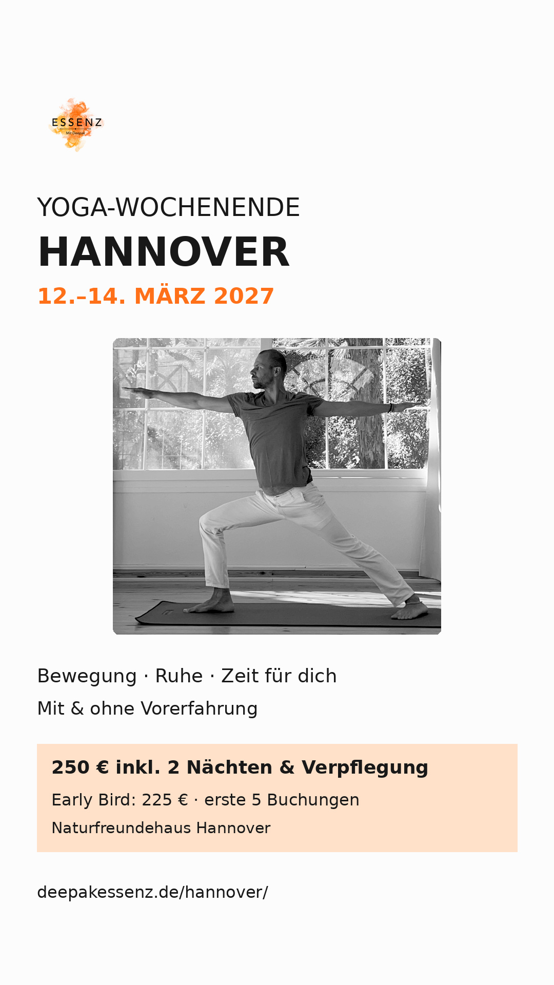 Yoga - Flyer Yoga-Wochenende Hannover - Yoga-Wochenende Hannover