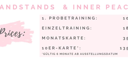 Yoga course - vorhandenes Yogazubehör: Yogablöcke - Hamburg-Stadt Altona - YogaRomina - Handstands & Inner Peace