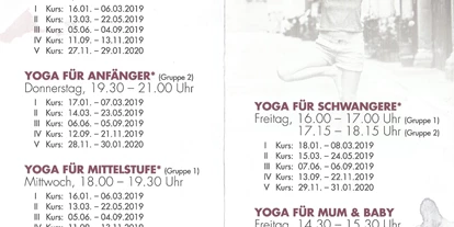 Yogakurs - Kurse für bestimmte Zielgruppen: Kurse für Senioren - Kronshagen - KielYoga Kursdaten 2019 
Silke Franßen - KielYoga