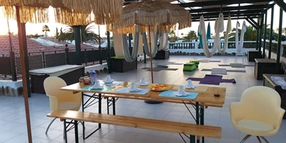 Yoga course - geeignet für: Ältere Menschen - Gran Canaria - Hier frühstücken wir nach dem Yoga mit unseren Retreat Gästen - Pranapure Yoga Maspalomas