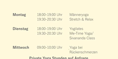 Yogakurs - Kurse für bestimmte Zielgruppen: Kurse nur für Männer - Bremen-Stadt Blumenthal - Online Kursplan Juni - Kristina Terentjew