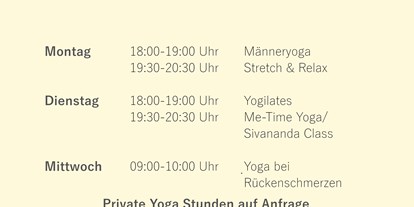 Yogakurs - Art der Yogakurse: Offene Kurse (Einstieg jederzeit möglich) - Bremen-Stadt - Online Kursplan Juni - Kristina Terentjew