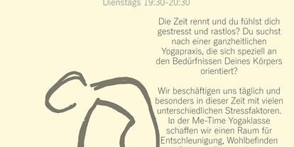 Yogakurs - geeignet für: Fortgeschrittene - Bremen - ME-TIME dienstags 19:30-20:30 - Kristina Terentjew