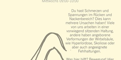 Yogakurs - Ambiente: Gemütlich - Bremen-Stadt Blumenthal - YOGA BEI RÜCKENSCHMERZEN mittwochs 09:00-10:00 - Kristina Terentjew