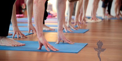 Yogakurs - Kurse mit Förderung durch Krankenkassen - Frankfurt am Main - anusarayoga acroyoga yogaschüler auf der yogamatte frankfurt  - SAKTI YOGA