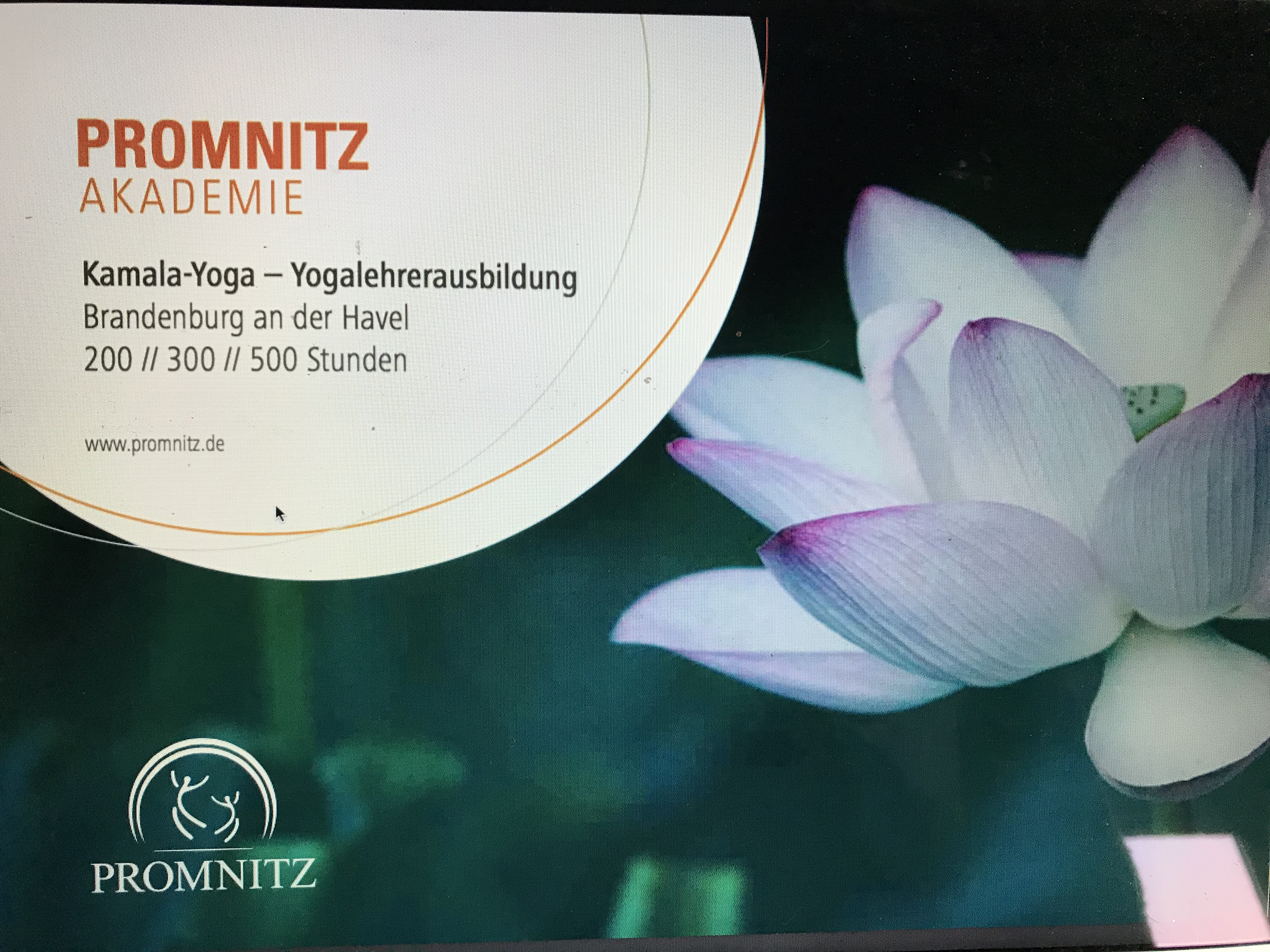 Yoga - Kamala-Yoga - Yogalehrerausbildung Promnitz Akademie