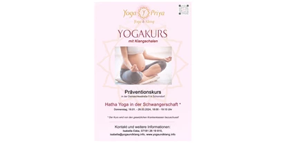 Yogakurs - geeignet für: Anfänger - Neuer Yogakurs für Schwangere ab Januar 2024 - Hatha Yoga in der Schwangerschaft mit Klangschalen