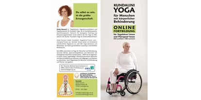 Yoga course - Intensivkurs - Ludwigsburg - ONLINE Fortbildung – Kundalini Yoga für Menschen mit körperlicher Behinderung