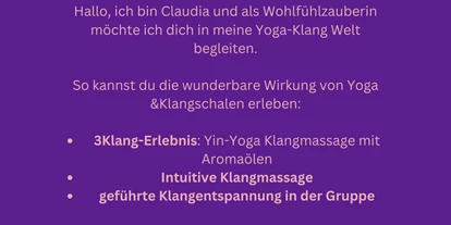 Yoga course - Art der Yogakurse: Offene Kurse (Einstieg jederzeit möglich) - Bad Fischau - Wohlfühlzauberei - Erfahre die Magie von Yoga & Klang
