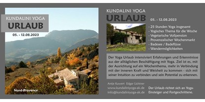 Yoga course - Ausstattung: Dusche - Yoga Retreat August 2023 – L’Adret de Cornillac (nördliche Provence- Drôme)