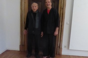Yoga: Mein Zenmeister Willigis Jäger und ich beim Zenlehrertreffen 2017 - PRAXIS FÜR YOGA ZEN TAIJI Lucas Wilkmann