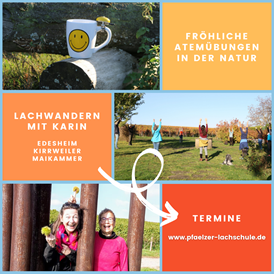 Yoga: Lachwanderungen mit Karin in der Südpfalz - Pfälzer Lachschule