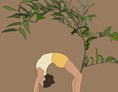Yoga: Iyengar-Yoga im Studio Sportsfreundin Neuss. Illustration: Svenja Karstens - Sportsfreundin Neuss- Fitnessstudio + Pilates & Yoga für Frauen