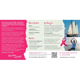 Yogaevent: Yoga & Segeln - Speziell für Frauen mit Krebserfahrung - August 2024