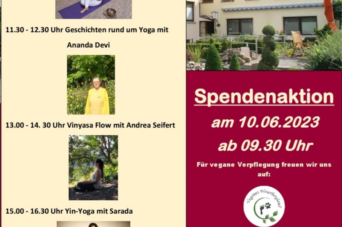 Yogaevent: Yoga für Artenvielfalt 2023 Sohanas-Yogawelt  - Yoga für Artenvielfalt im Kreis Höxter 