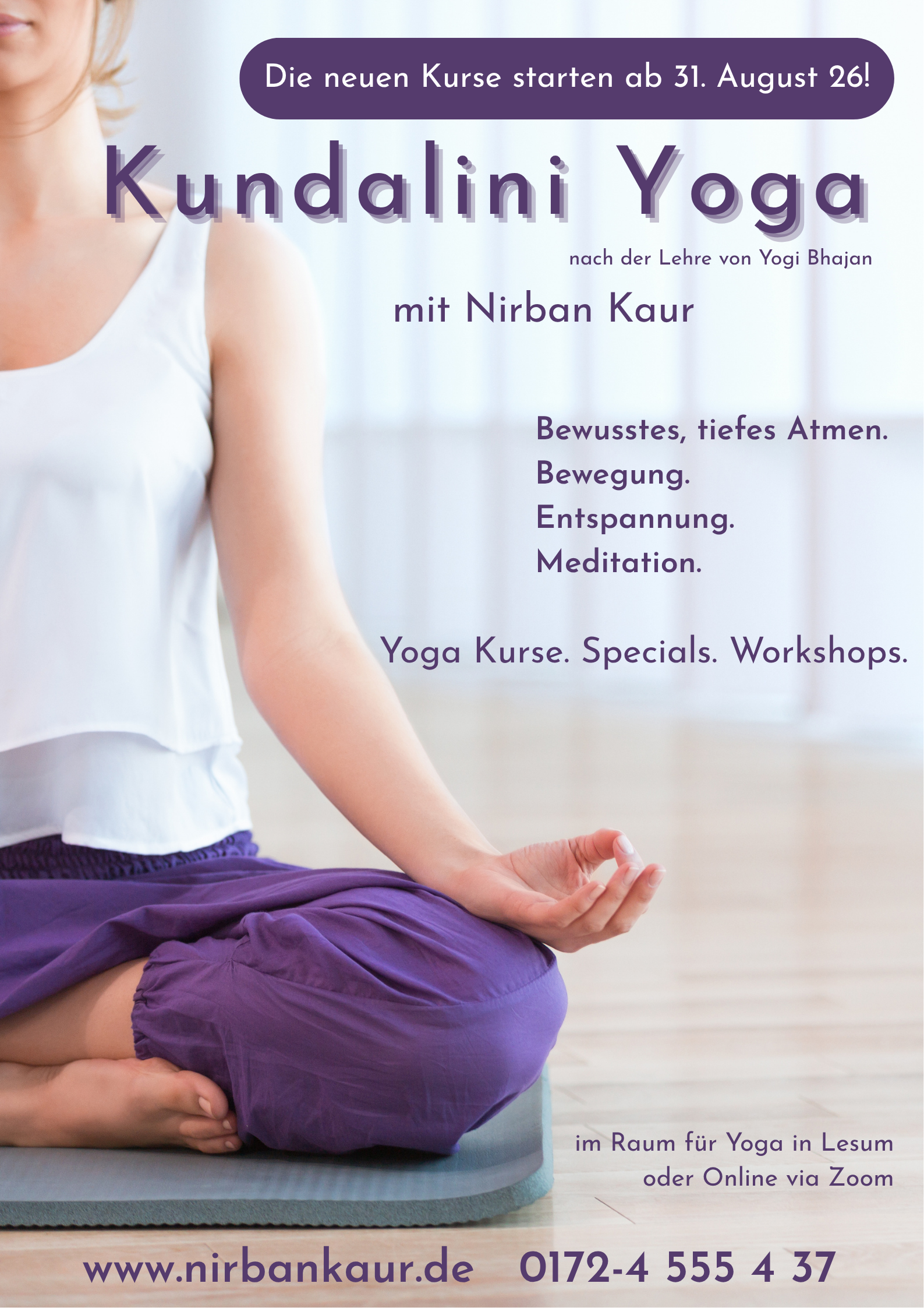 Clase de yoga - Bremen-Stadt - Die neuen Kundalini Yoga Kurse starten ab 31. August 2026! - Kundalini Yoga