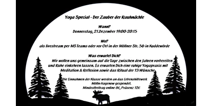 Yoga course - Zertifizierung: 500 UE Yogalehrer Basic BDY  - Kuddewörde - Rauhnacht Special - Der Zauber der Rauhnächte