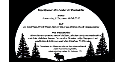 Yoga course - Zertifizierung: 500 UE Yogalehrer Basic BDY  - Binnenland - Rauhnacht Special - Der Zauber der Rauhnächte