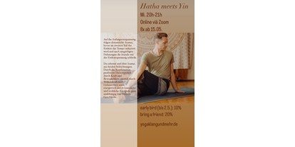 Yoga course - Schnuppere 'Hatha meets Yin' Yoga unverbindlich und kostenlos am 1. Mai