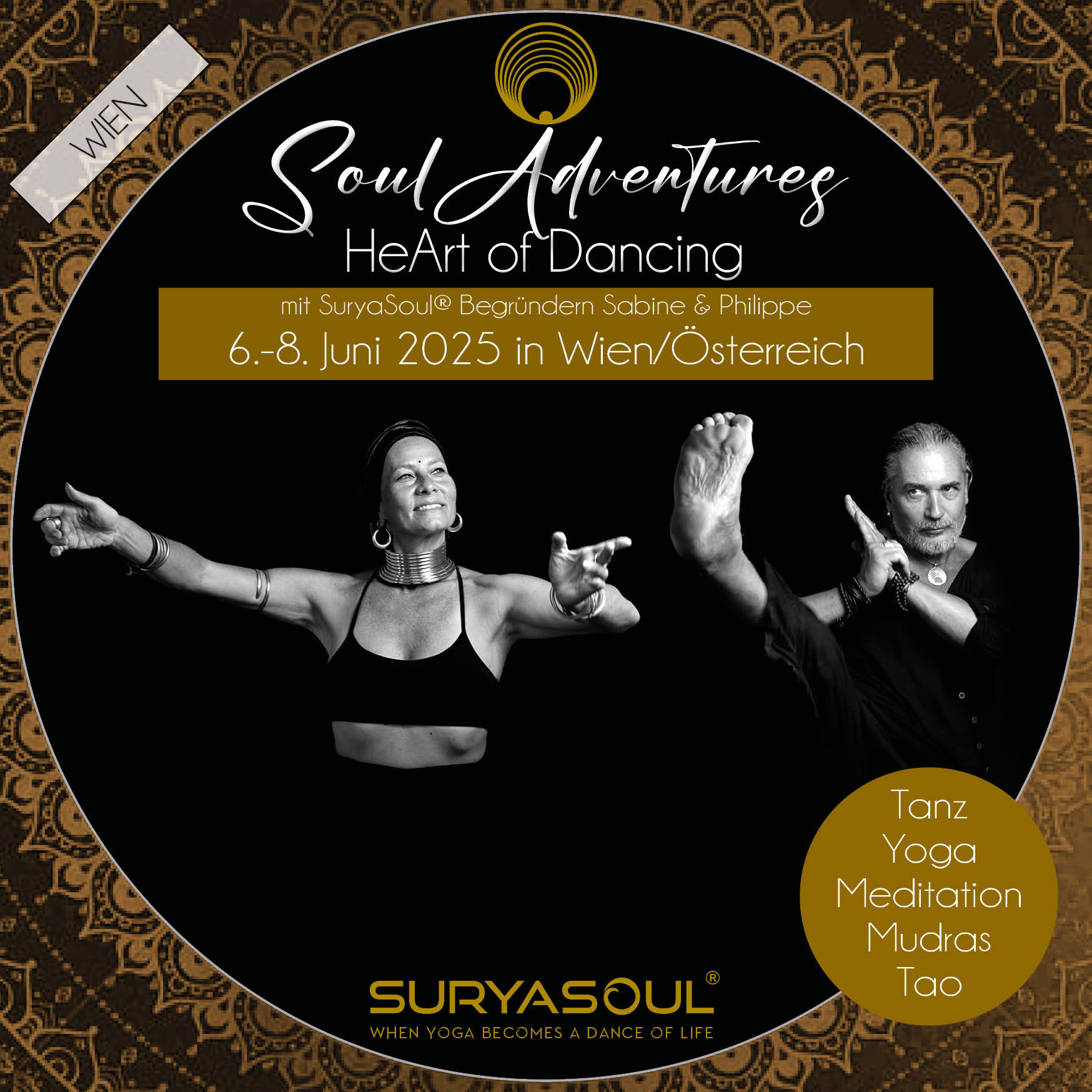 Yogaevent: SuryaSoul® Wochenende in WIEN mit Tanz, Yoga, Tao, Mudras, Musik und Meditation
