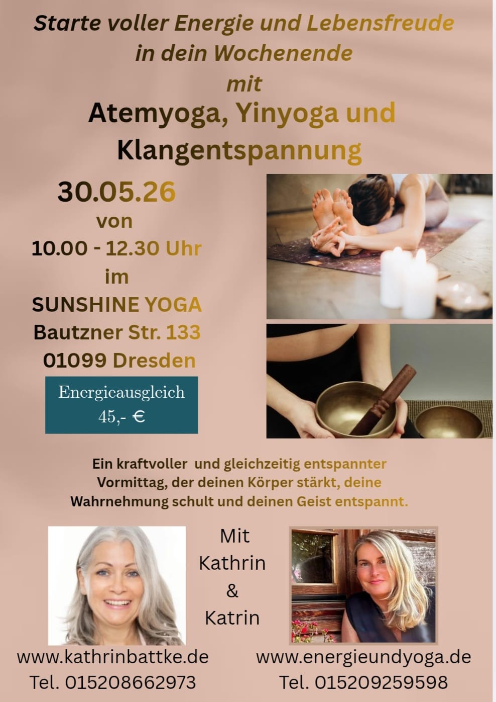 Clase de yoga - Alemania - Atem Yoga, Yin Yoga Klangreise/Klangentspannung