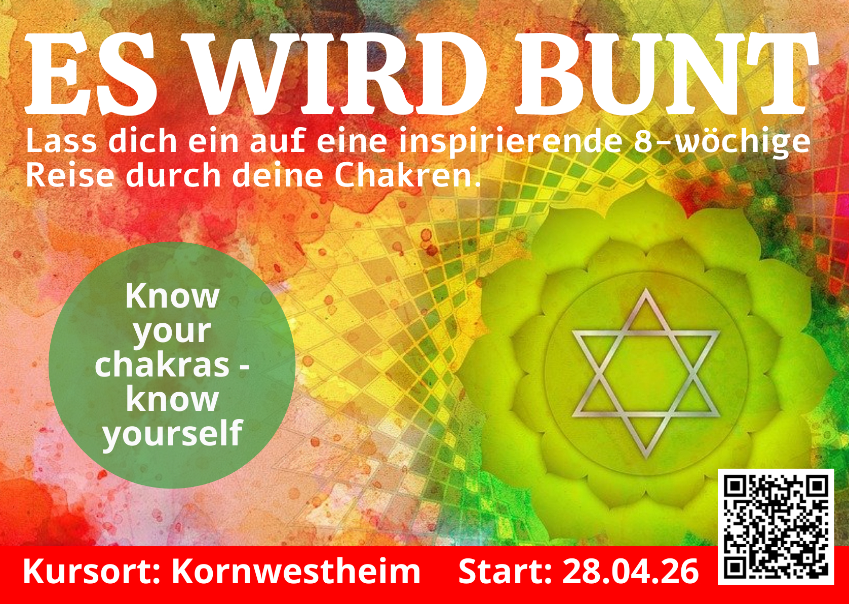 Yoga course - Fellbach (Rems-Murr-Kreis) - Komm mit auf die bunte Reise durch deine 8 Chakren - Kornwestheim 